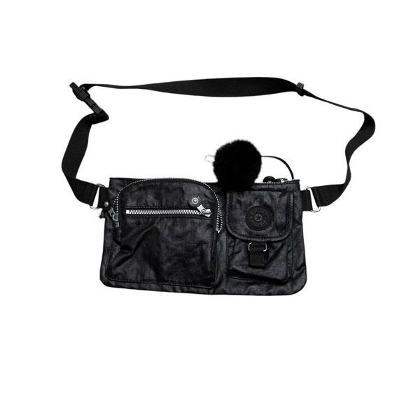 Kipling Women’s Presto Convertible Waist Bag – Black Nylon Crossbody/Fanny Pack - Picture 1 of 7